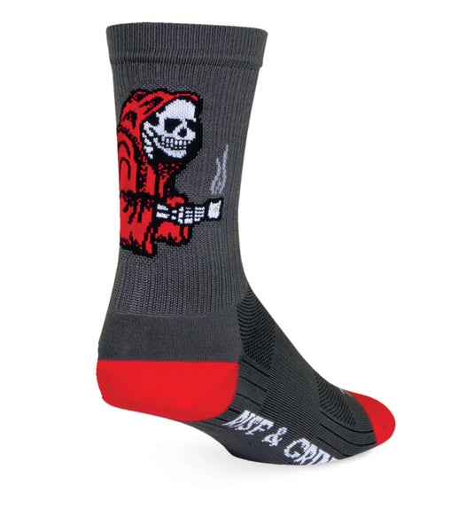 Sock Guys Rise and Grind Crew Socks  Skeleton with Coffee Cup